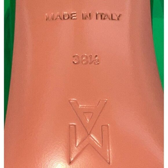 NWT AMINA MUADDI Begum Green Pointed Toe Crystal Brooch Glass Pumps Size… - Picture 16 of 16